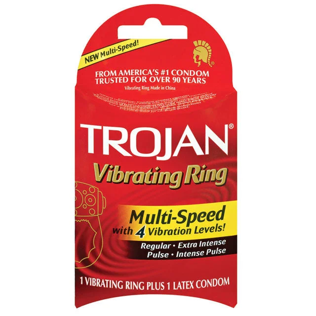 Trojan Multi-Speed Vibrating Ring with Latex Condom