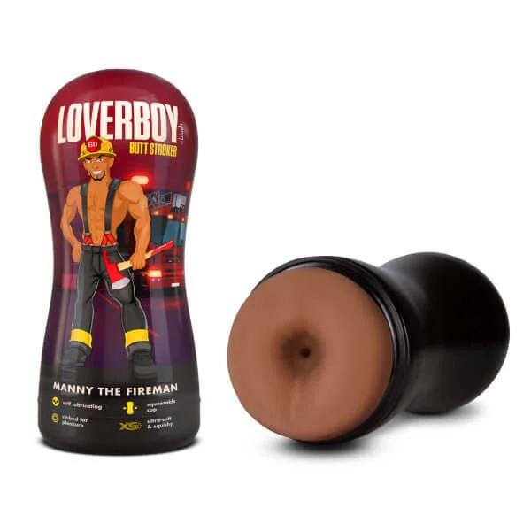 Loverboy Manny The Fireman Self Lubricating Stroker Tan Medium Skin Tone