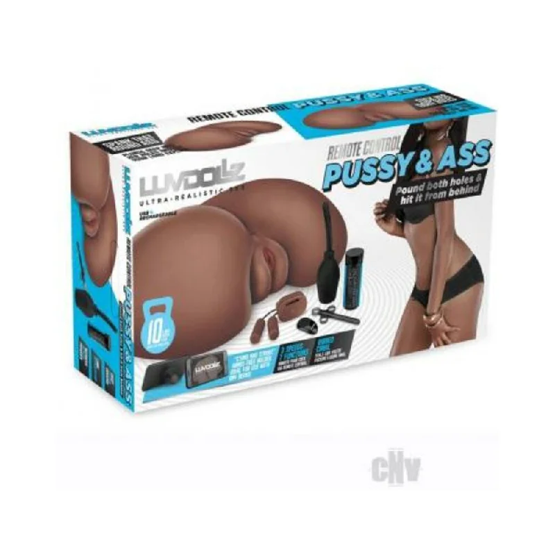 Luvdolz Remote Control Rechargeable Pussy & Ass W/douche - Mocha