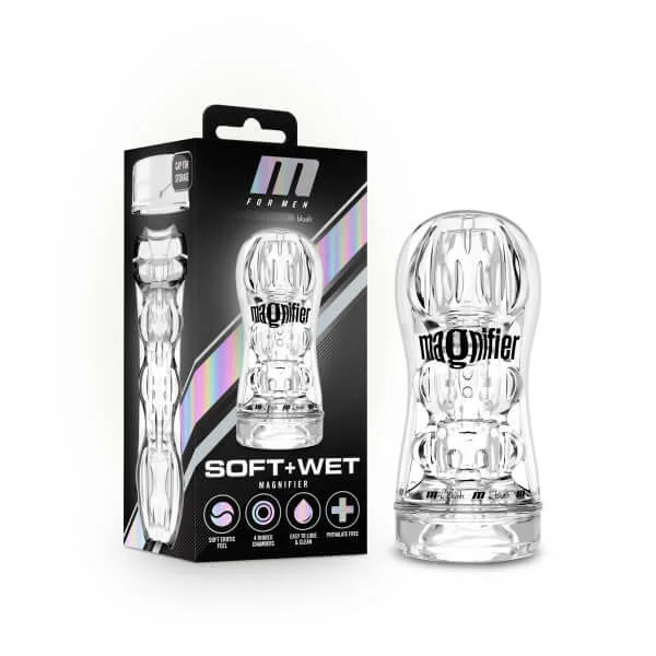 M For Men Soft and Wet Magnifier Clear Stroker