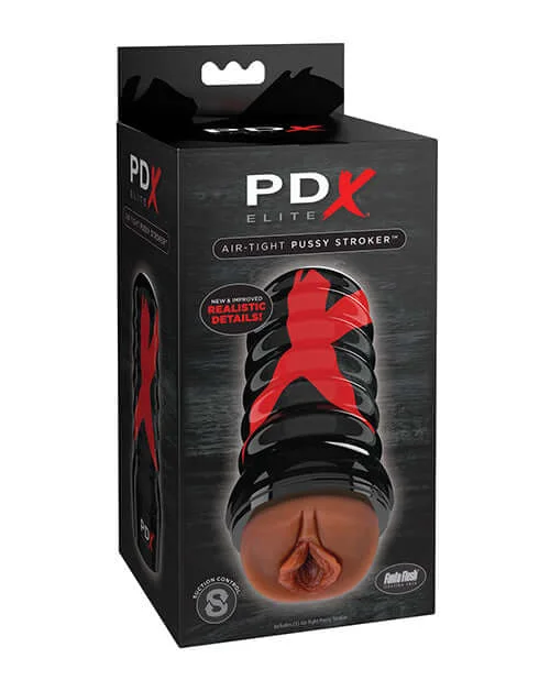 PDX Elite Air Tight Pussy Stroker Brown/Black - Ultimate Masturbation Experience