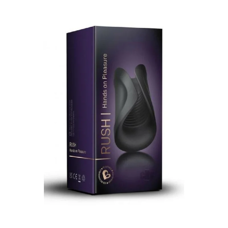 Rocks Off Rush Rechargeable Stroker - Black