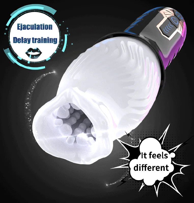 360°Automatic Rotation Vibrator Bare Sleeve 10 Vibration 5 Rotation Oral Sex Masturbator